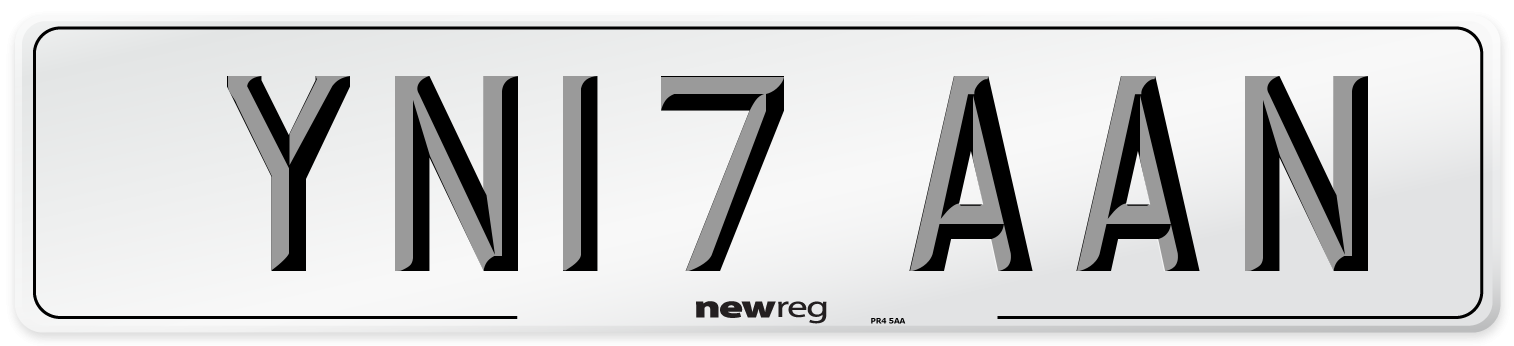 YN17 AAN Number Plate from New Reg